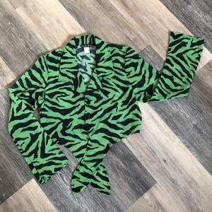Born In America Green Tiger Top (Vintage)
